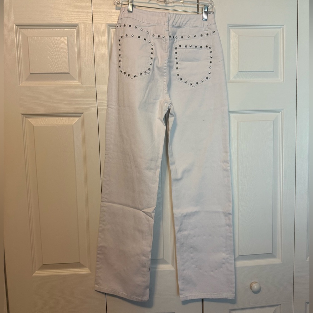 White Studded Jeans - Picture 4 of 6
